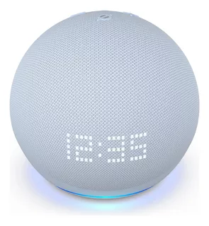 Amazon Echo Dot 5th Gen with clock con asistente virtual Alexa, pantalla integrada blue 110V/240V