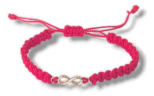 Pulsera Manilla Oro Laminado18k Hilo Rojo Infinito 