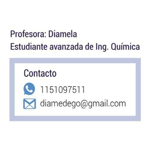Imagen 2 de 4 de Profesora, Clases Particulares Química Matemática Física Cbc