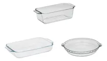 Comprar Fuentes Asaderas Para Horno Vidrio Pyrex X 3 Unidades