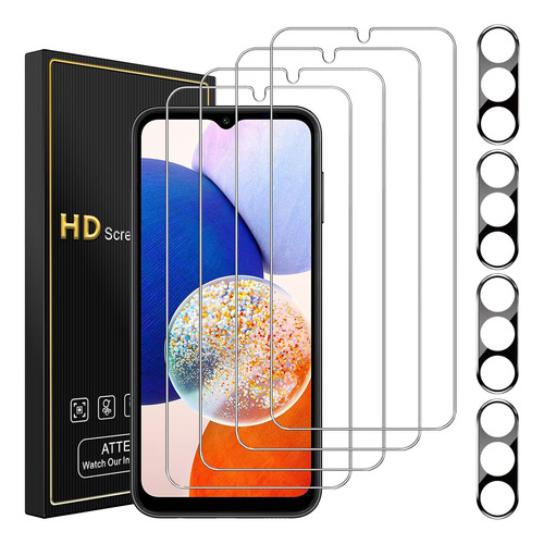 Paquete De 4 Protectores De Pantalla Para Galaxy A14 5g Con