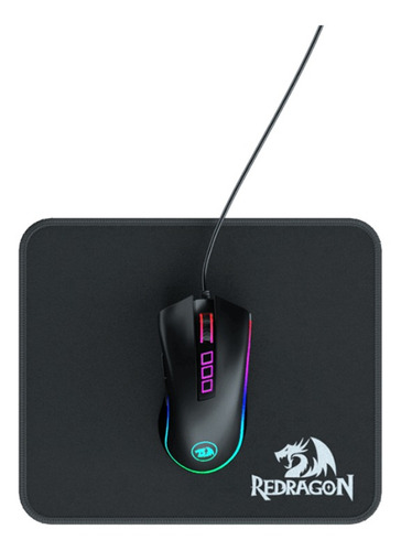 Imagen 2 de 2 de Mouse Pad gamer Redragon Flick de goma y tela s 210mm x 250mm x 3mm negro