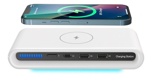 Cargador Rápido Inalámbrico Escritorio Para iPhone 4en1