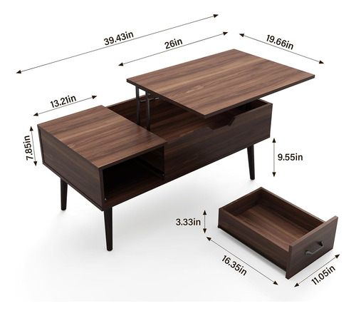 Mesa De Centro Elevadora, Moderna De Mediados De Siglo ...