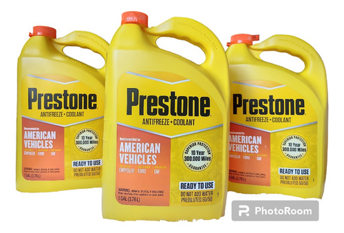 Refrigerante Prestone Galón Vehiculos Americano Naranja  