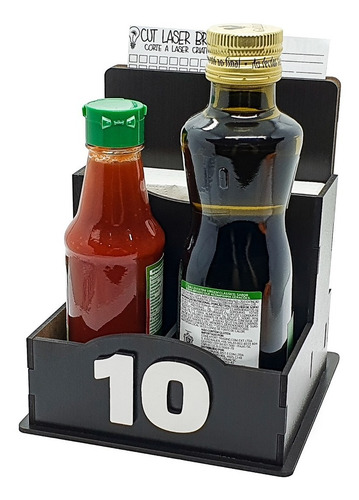 10 Porta Guardanapos Numerados 1 A 10 Mesa Bar Restaurante