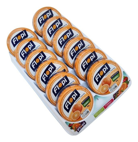 Bala Flopi Laranja Diet Florestal 40g Display C/12 Unids Cód