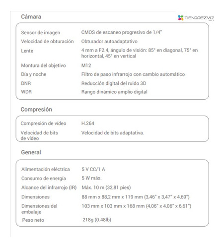 Combo X2 Cámara Ezviz C6n Wifi 1080p Seguimiento 360°