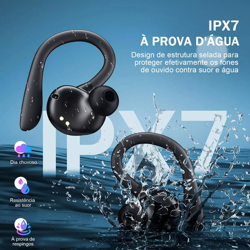 Fones de ouvido esportivos sem fio Bluetooth 5.2 da Mertto