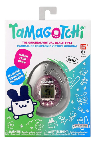 Tamagotchi Pink Glitter Gen 2 Mascota Virtual - Bandai