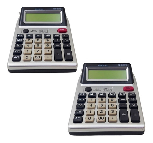 Kit De 2 Peças: Calculadora Com Teste De Dinheiro Falso