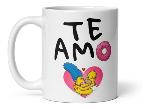 Los Simpsons Taza Dia Enamorados Homero Simpson Y Marge #04