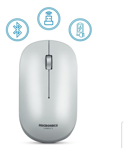Mouse Inalámbrico Bluetooth Recargable Micronics Ludico 3