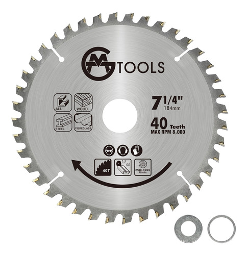 Hoja De Sierra Circular Con Punta De Carburo De 40 Dientes D