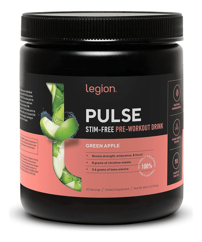 Legion Pulse Pre Workout Supplement - Bebida Pre-entrenamien