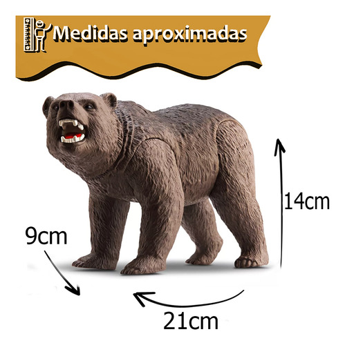 Brinquedo Urso Pardo Forest Animals 23cm - Silmar Brinquedos