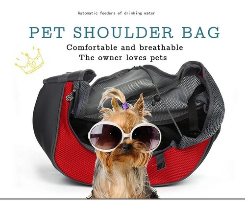 Imagen 4 de 10 de Mochila Bolso Transportador Mascotas Perro Gato Bandolera