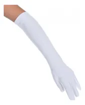Comprar Guantes Blanco Largos Tela Cotillon Disfraz 40cm Halloween