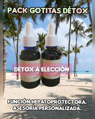 Pack Gotitas Détox Desintoxicantes. Asesoria Personalizada.