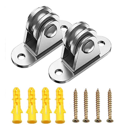 2 Pçs Pequeno De Polia Roda Diy Kit 304 Aço Inoxidável