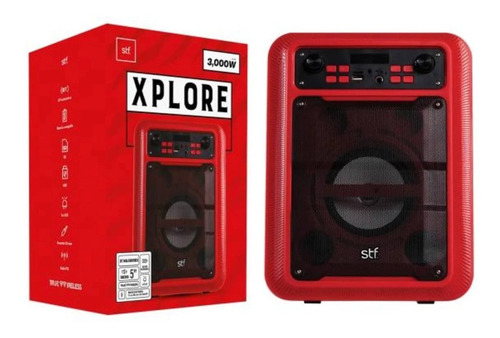 Bocina Portatil Stf Xplore 5 Pulgadas Roja