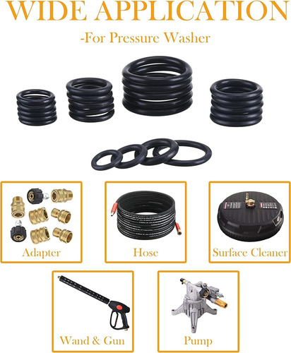 Kit De Juntas Oring Pwaccs, Para Hidrolavadoras, X100 Piezas