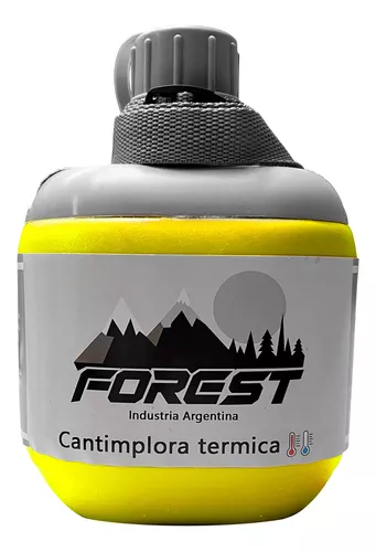 Cantimplora Termo Termica Forest 600ml Tapa Rosca C/ Correa