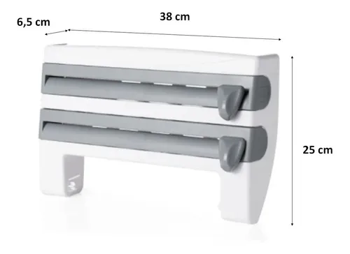 Dispensador Cocina Soporte 4 En1 Rollo Papel Nova Film Alusa