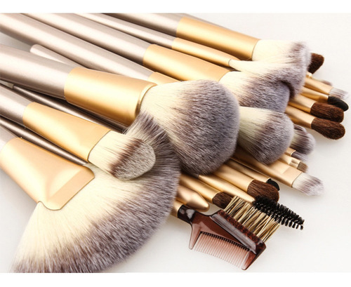 Set 24 Brochas De Maquillaje Profesionales Alta Calidad