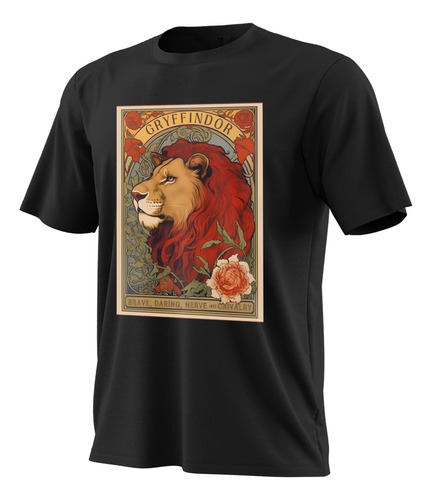 Playera Harry Potter Griffindor Manga Corta Estampado Suave
