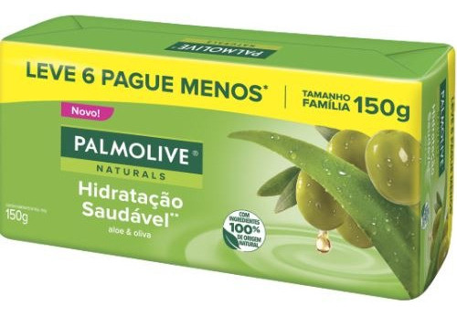 Palmolive Naturals Kit Com 6 Sabonete Hidratação Aloe Oliva