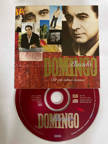 Cd Placido Domingo De Mi Alma Latina. Sin Arte Posterior