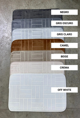 Alfombra Memory Foam Yenga Ladrillo Hexágono 60x40 Gris Topo Yenga