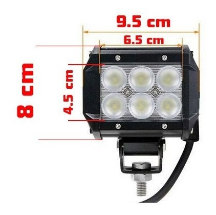 Imagen 2 de 7 de Caminero Foco Barra Led 18w 12-24v 4x4 Offroad Agrícola