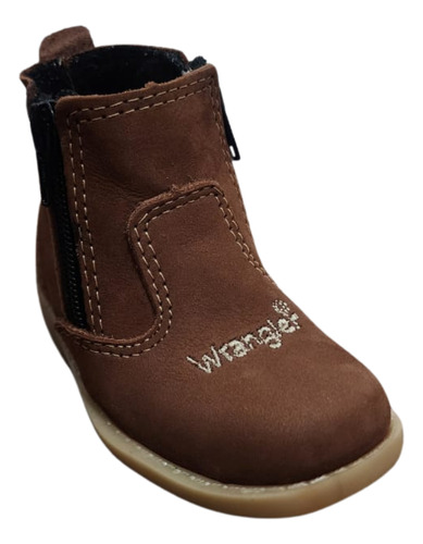 Botina Infantil Bordada Wrangler Com Ziper Couro