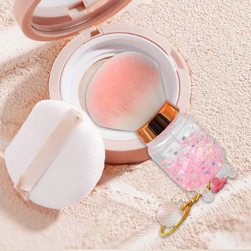 2 Brocha Para Polvo, Herramienta De Belleza, Brocha De Rosa