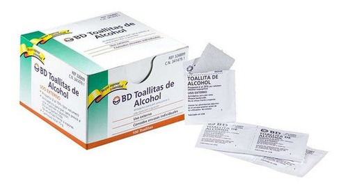 Bd Toallitas De Alcohol Isopropilico 70% Bactericida 100u