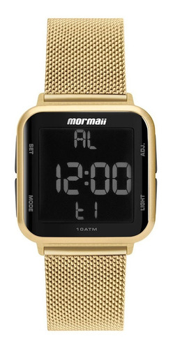 Relógio Mormaii Feminino Digital Mo6600ah/8d Dourado Preto