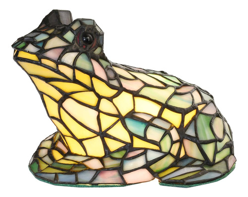L10829 - Lámpara De Mesa Con Diseño De Rana, Estilo Tiffany,