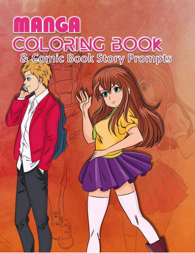 Libro: Manga Coloring Book - Comic Book Story Prompts: Anime