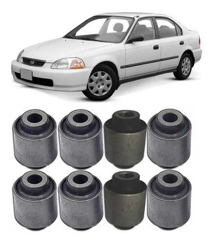 Kit Buchas Suspensão Dianteira Honda Civic 92 93 94 95