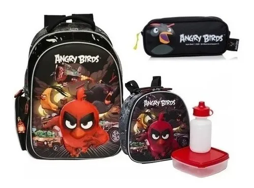 Kit de mochila Angry Birds Turma 3d Costas G Santino para ni os