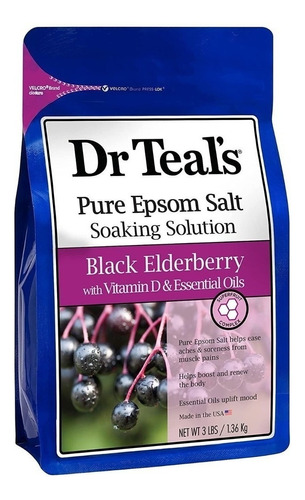 Sal Pura De Epsom 1.36kg Sauco Negro, Dr Teals,