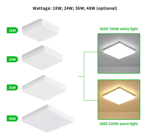 Leds Luz De Teto Embutida Montagem 36w Lâmpada De Teto Quadr