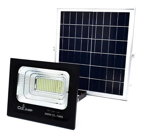 Reflector Exterior Lampara Led Panel Solar Recargable 200w