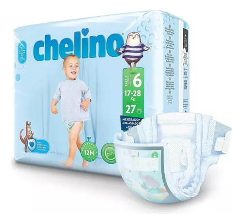 Pañales Chelino Pack X2 Talle Nro6 (de 17 A 28 Kg.)