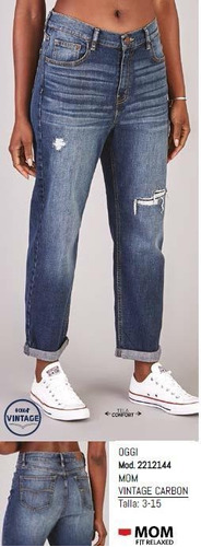 Pantalón Mom Oggi Jeans Vintage Carbon