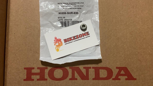 Imagen 2 de 3 de Tuerca Original Honda 6mm 6 Mm Con Flange Dax Econo Biz Xr