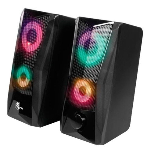 Parlantes Gamer Luz Led Conexión 3.5 Mm 4w Rms Caja