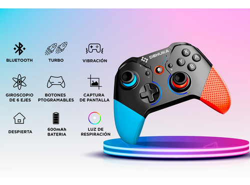 Imagen 2 de 9 de Joystick Compatible Nintendo Switch Pc Android Ios iPhone Inalambrico Accesorios Juegos Dehuka